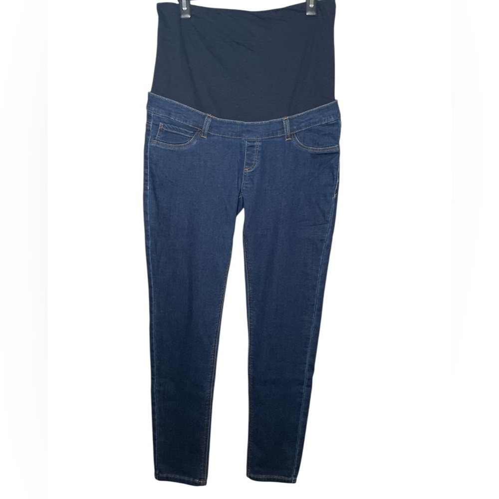 Mango Dark Blue Skinny Maternity Jeans sz L